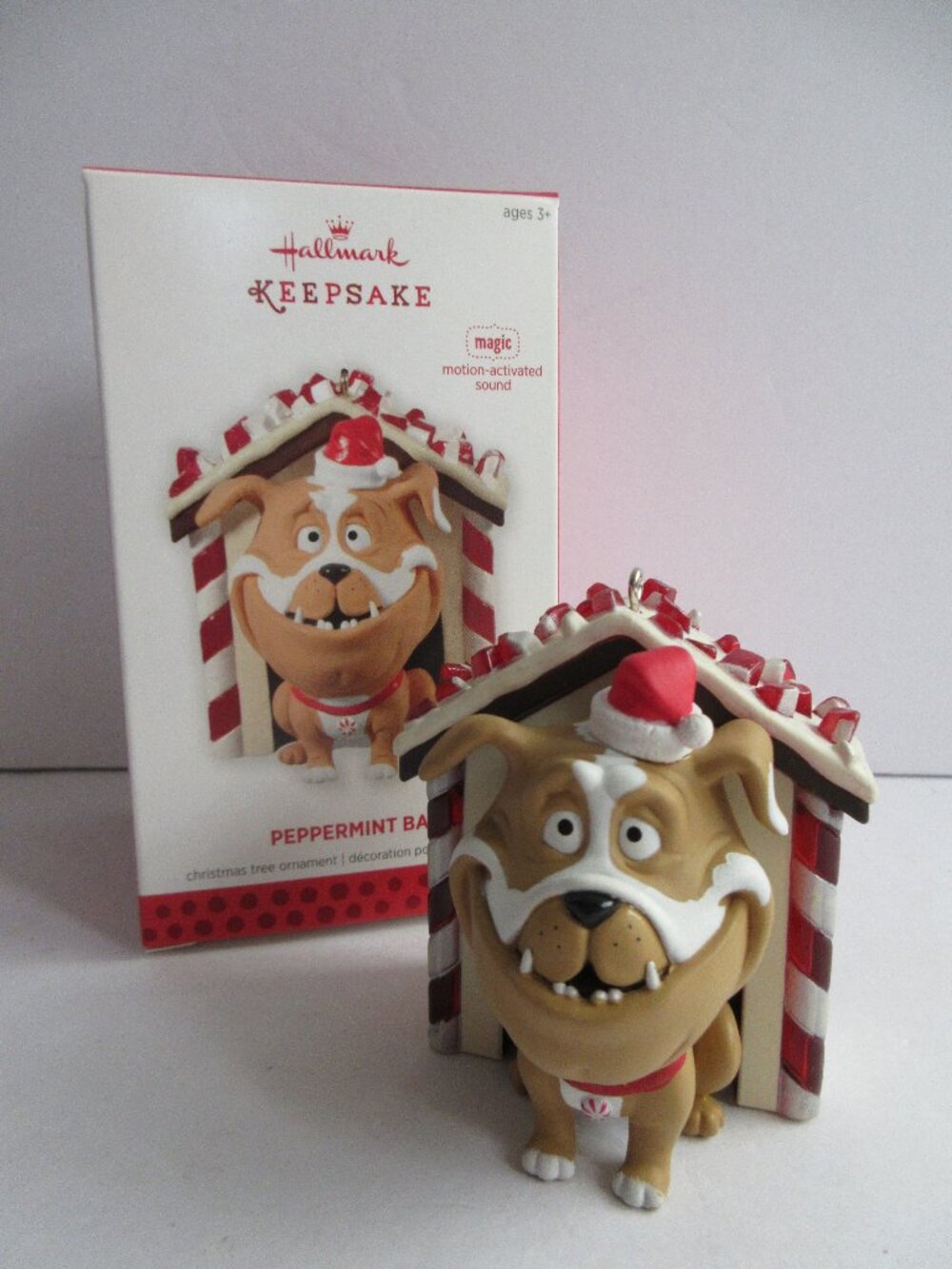 Hallmark Peppermint Bark MAGIC Ornament Motion Activated Sound 2013 NEW in Box